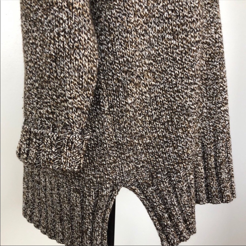 Oversize Knit Brown and White Sweater, Size 1x - Picture 4 of 5